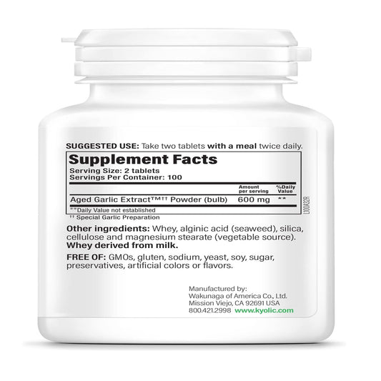 Cardiovascular health concept featuring Kyolic Garlic Formula 100