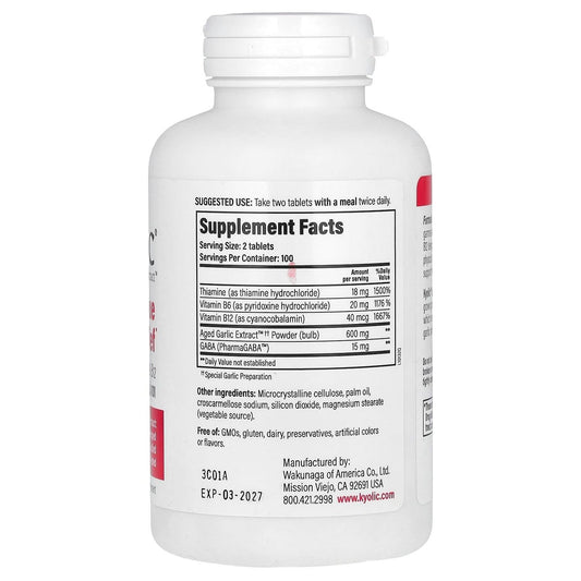 Kyolic Aged Garlic Extract Formula 101 Energy Tablet – Whole Body Wellness Support