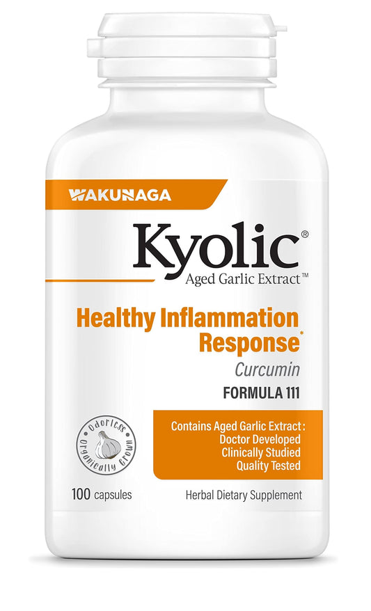 Kyolic Aged Garlic Extract Formula 111 bottle with label
