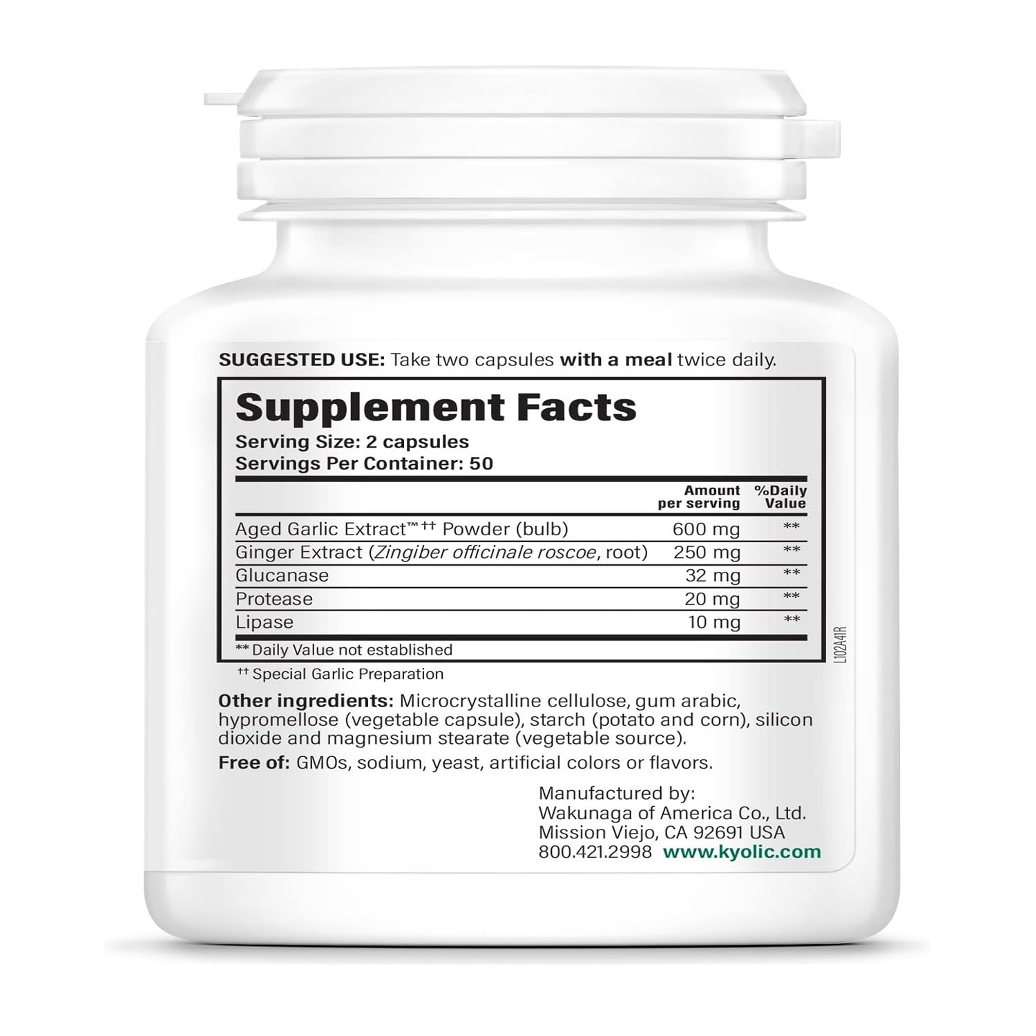 Kyolic Formula 102 Candida cleanse and digestion