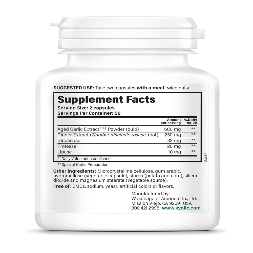 Kyolic Formula 102 Candida cleanse and digestion