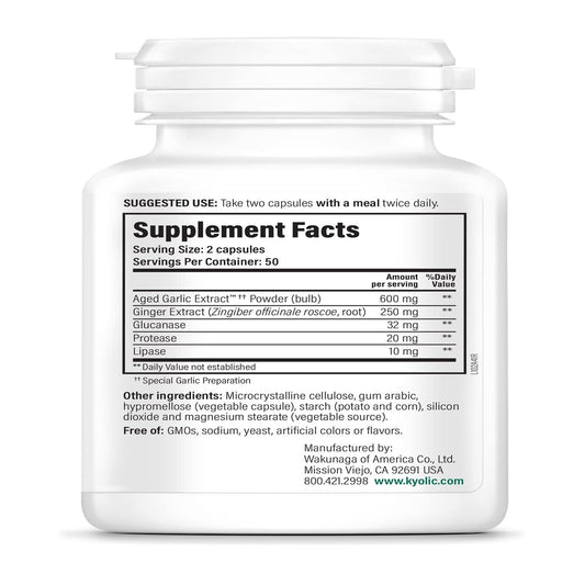 Kyolic Formula 102 Candida cleanse and digestion