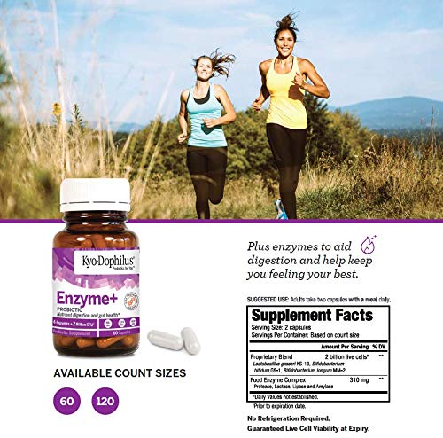 Kyolic Kyo-Dophilus Enzymes packaging and ingredients