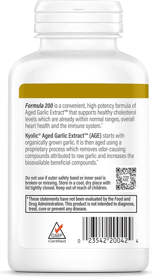 KYOLIC Kyolic Reserve bottle back with supplement facts