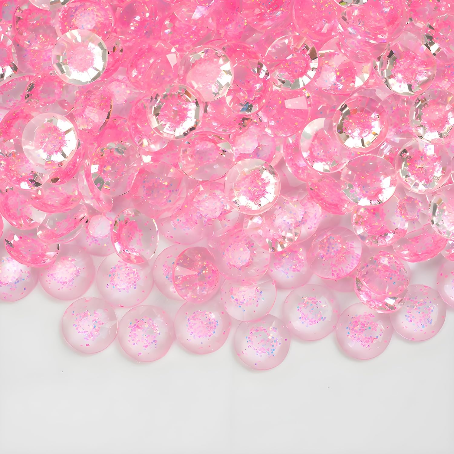 Kzkcy flatback rhinestones SS20 5mm pink—easy attachment for nails and crafts.