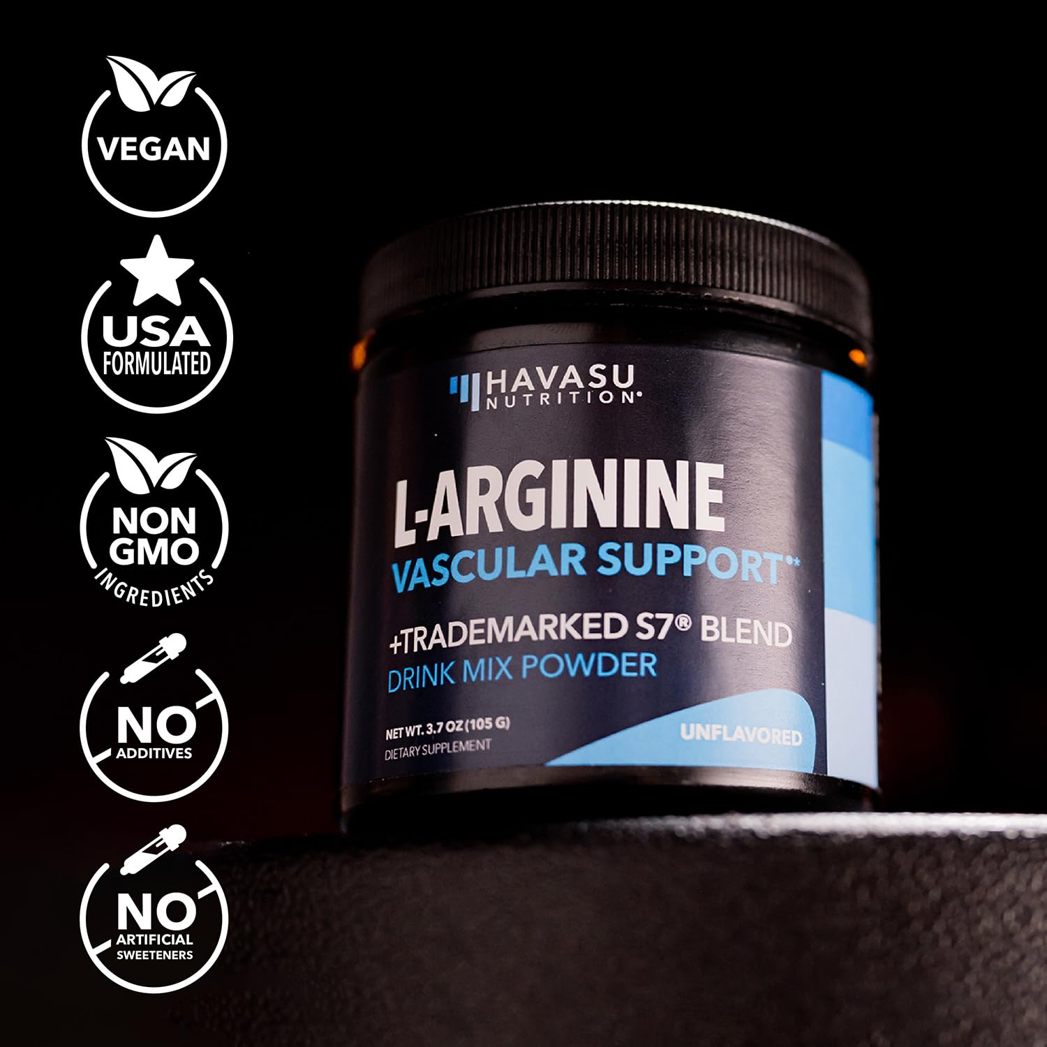 Mixed berry flavored L-Arginine powder serving
