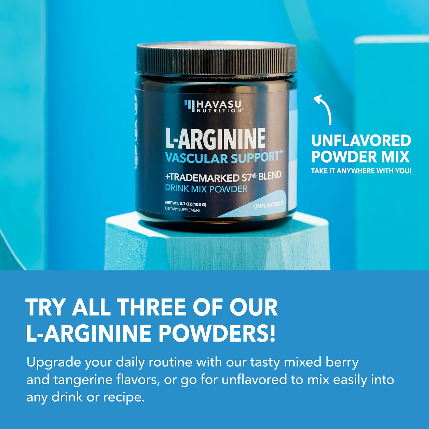 L-Arginine powder mixed into a post-workout shake