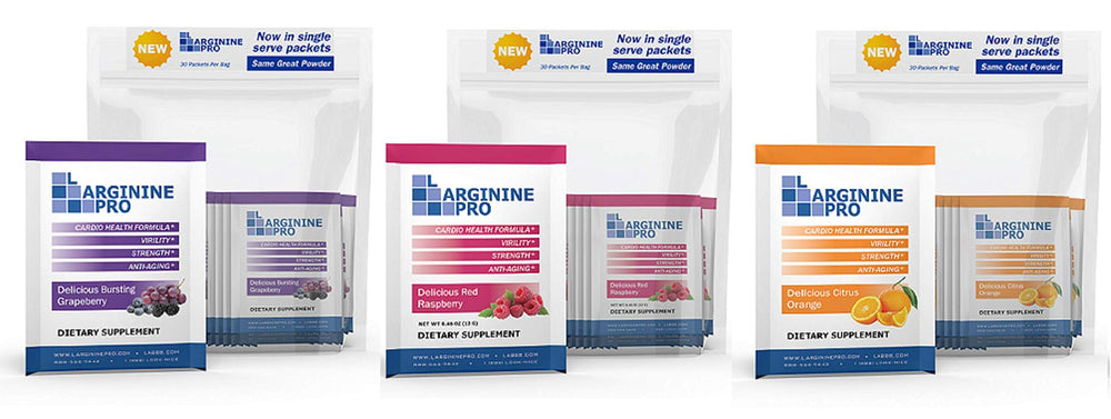 L-ARGININE PRO bottle front showing high-potency nitric oxide support.