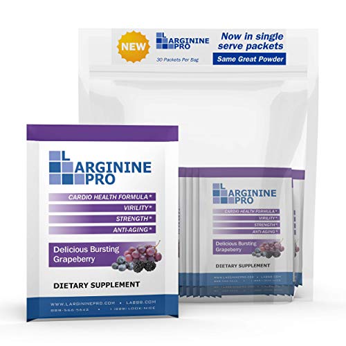 Single-serve L-Arginine Pro packet ready for mixing on the move