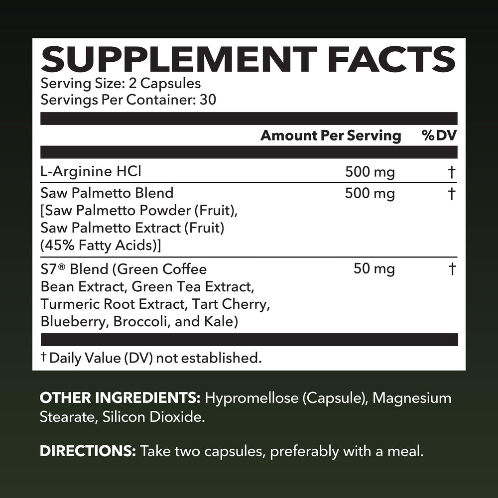 Close-up of vegan capsules for men's health supplement