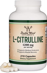 Product hero image showing L Citrulline 1200mg capsules in bottle