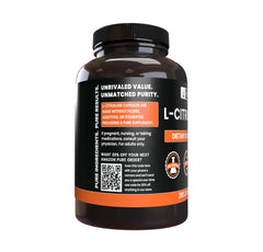 Back label showing single-ingredient formula