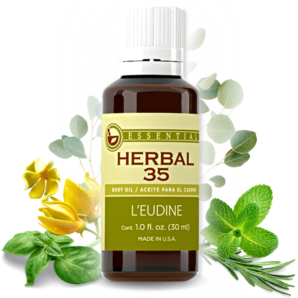 L’EUDINE Herbal 35 essential oil diffuser and 1 oz bottle – hero image