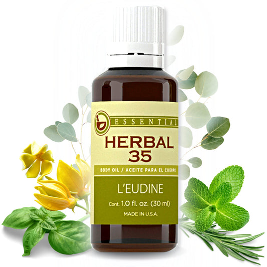 L’EUDINE Herbal 35 essential oil diffuser and 1 oz bottle – hero image