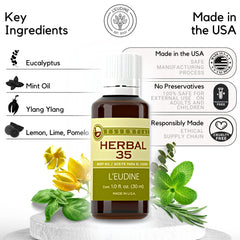 Herbal 35 oil helping to relieve headaches and tension