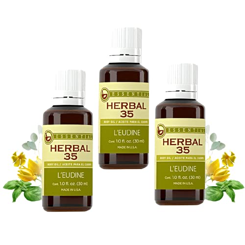 L’EUDINE Herbal 35 Essential Oil three 1 oz bottles