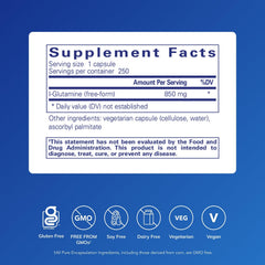 Graphic highlighting L-Glutamine's immune support and digestive benefits