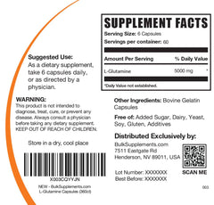 Active lifestyle use of L-Glutamine supplement