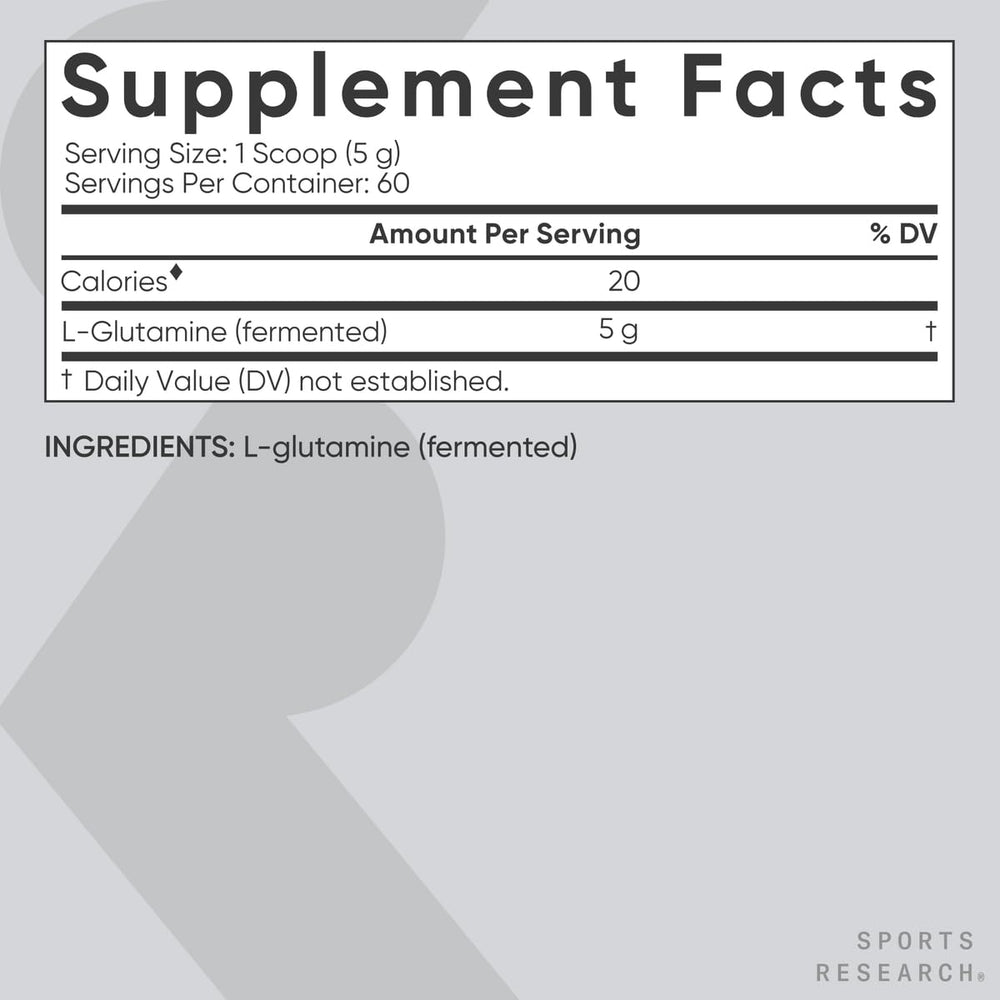 L-Glutamine powder with scoop