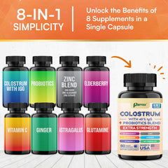 L-Glutamine enriched colostrum capsules