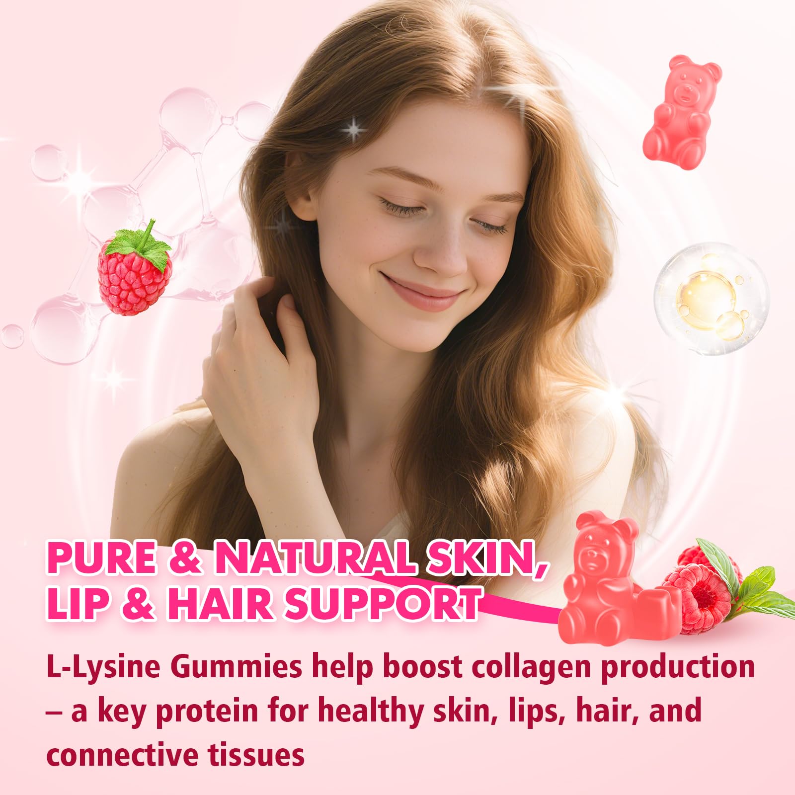 Bottle labeled 60 gummies representing a 30-day supply