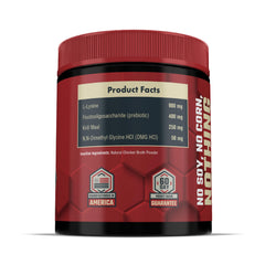 Scoop of L-Lysine powder for cats