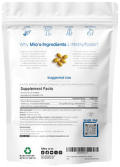 L-Methylfolate 15mg softgels with coconut oil - bottle label back