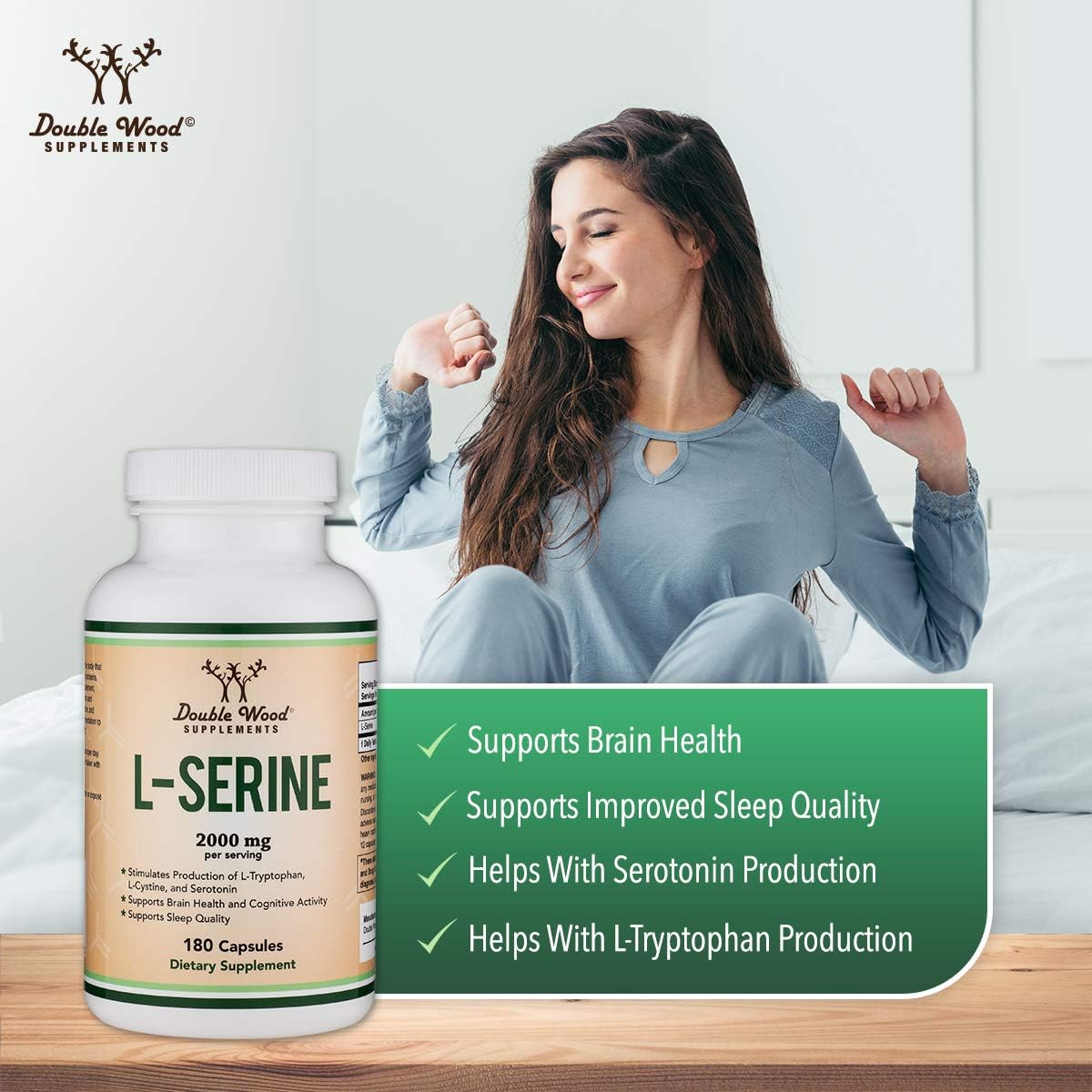 Close-up of L-Serine ingredients panel