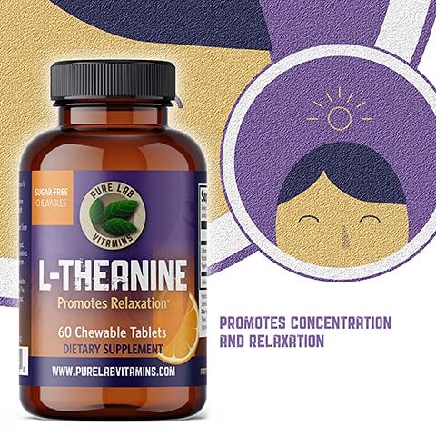 Close-up texture of L-Theanine chewable tablet