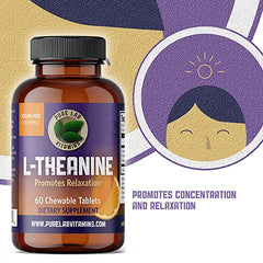 Close-up texture of L-Theanine chewable tablet