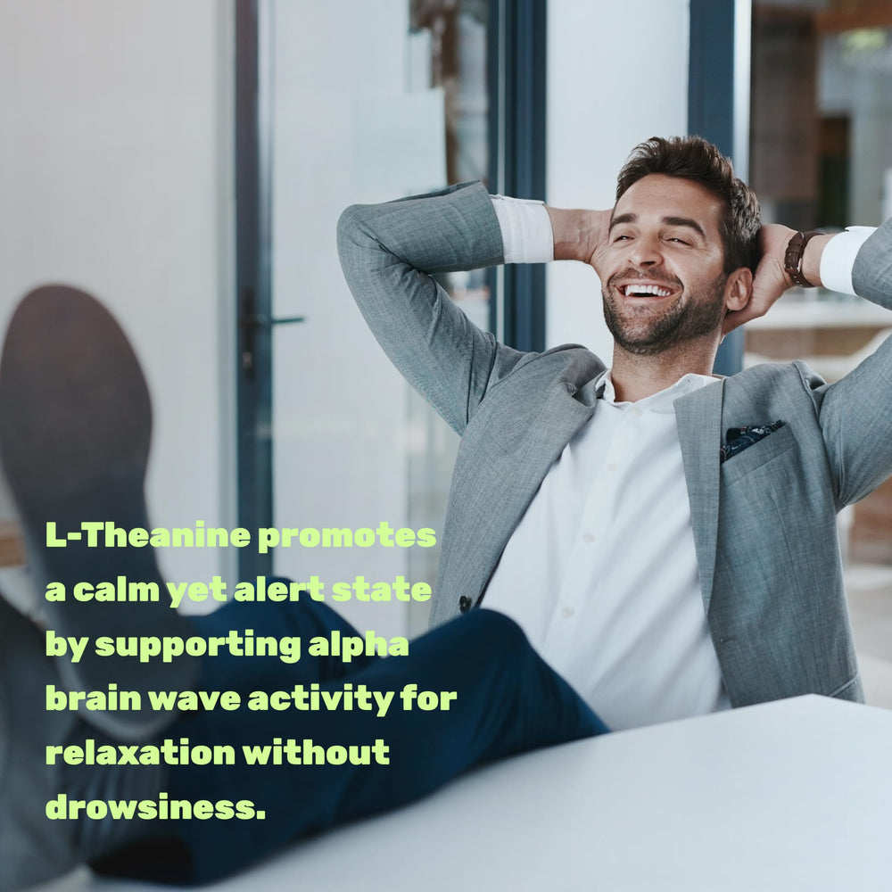 Supplement facts panel for L-Theanine 400mg capsules