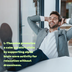 Supplement facts panel for L-Theanine 400mg capsules