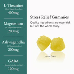 Serving size illustration showing two gummies for dosage