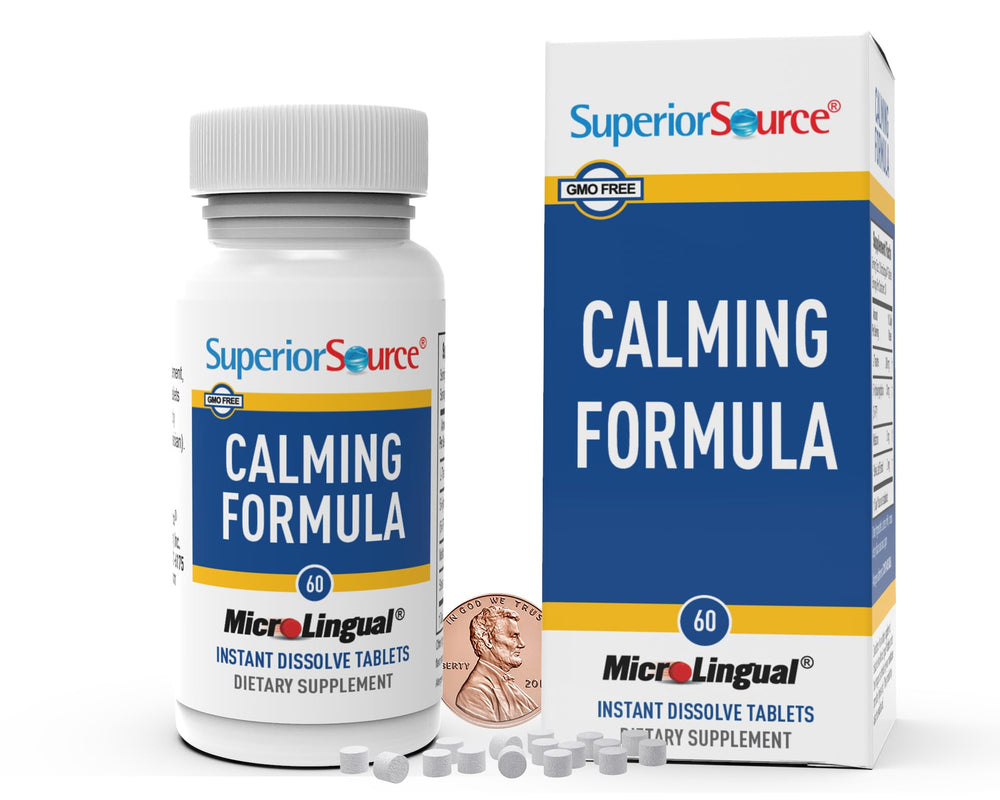 L-Theanine, 5-HTP, and melatonin sublingual tablets