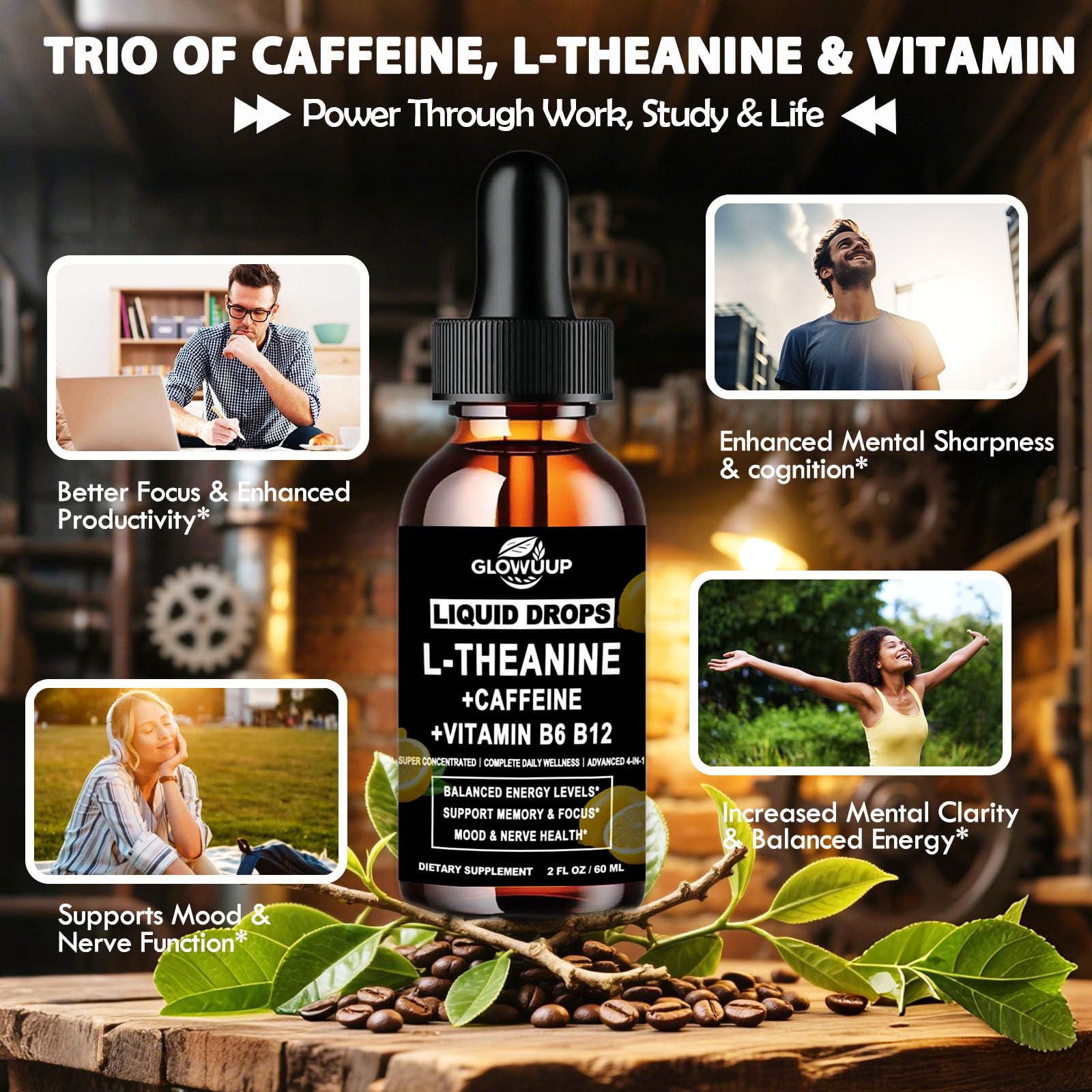 Vitamins B12 and B6 alongside bottle