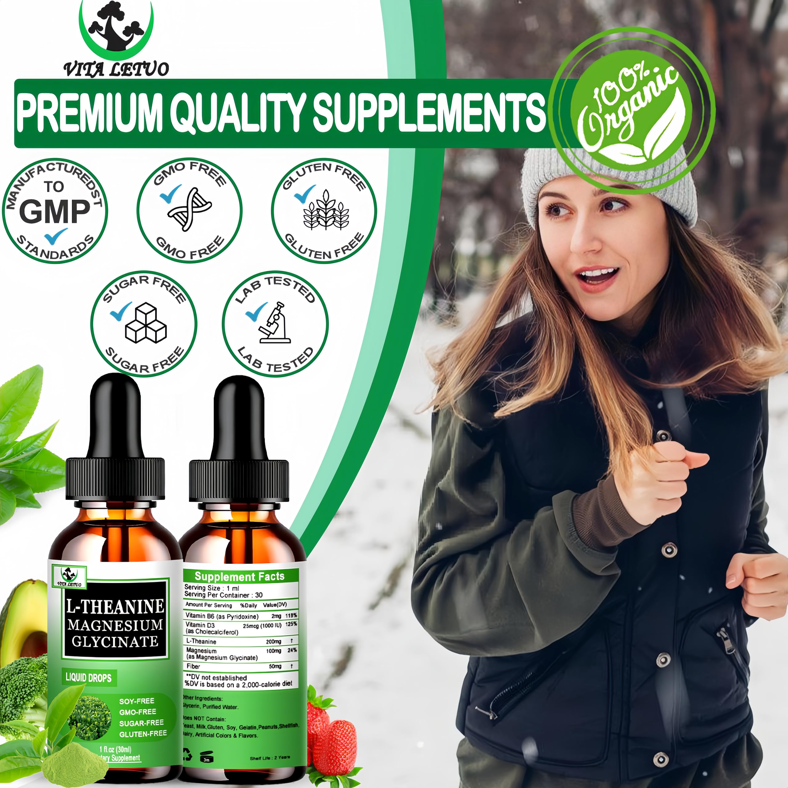 Digestive support from L-Theanine Drops
