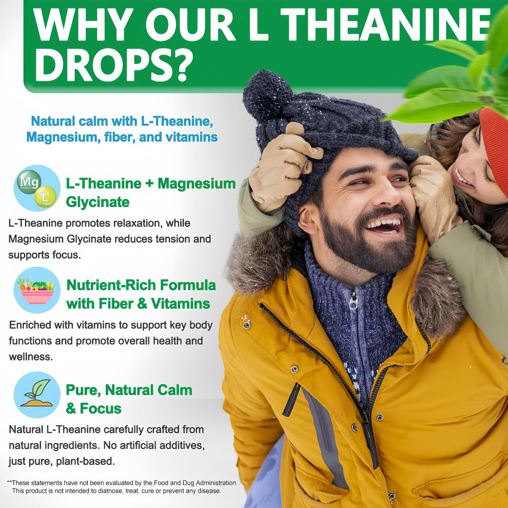 Ingredients: vitamins and fiber in L-Theanine Drops