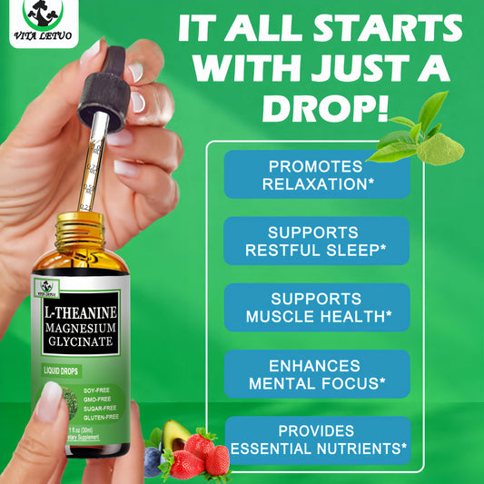 Liquid L-Theanine Drops packaging and bottle