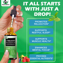 Liquid L-Theanine Drops packaging and bottle