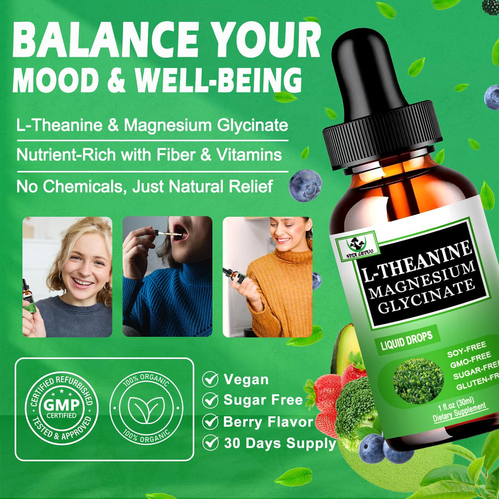 L-Theanine Drops promoting relaxation and sleep
