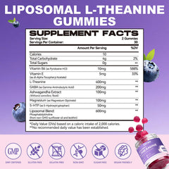 L-Theanine 400mg and GABA gummies for relaxation and stress relief