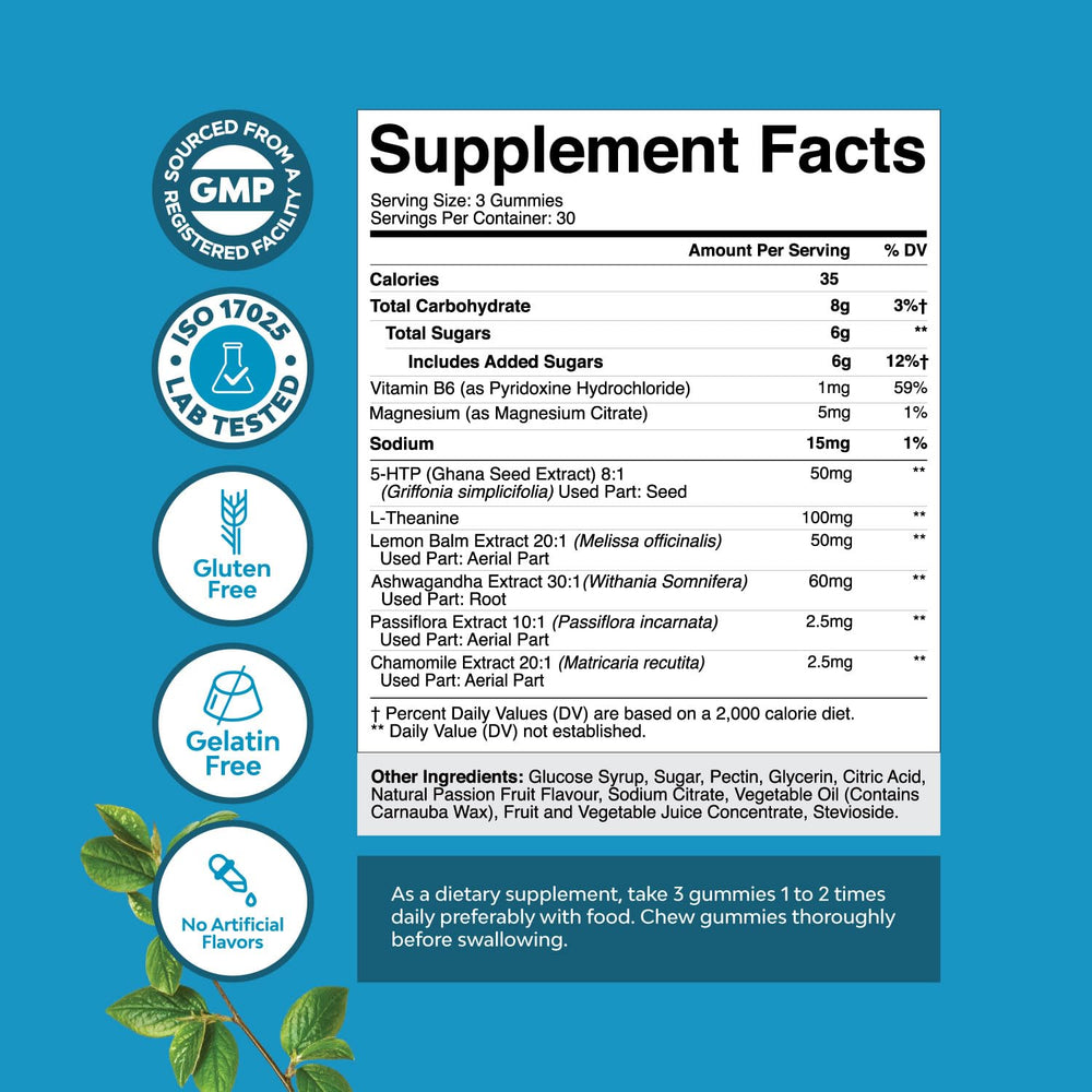 L-Theanine ingredient label for Pure Calm gummies