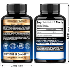 Graphic highlighting stress relief with L-Theanine