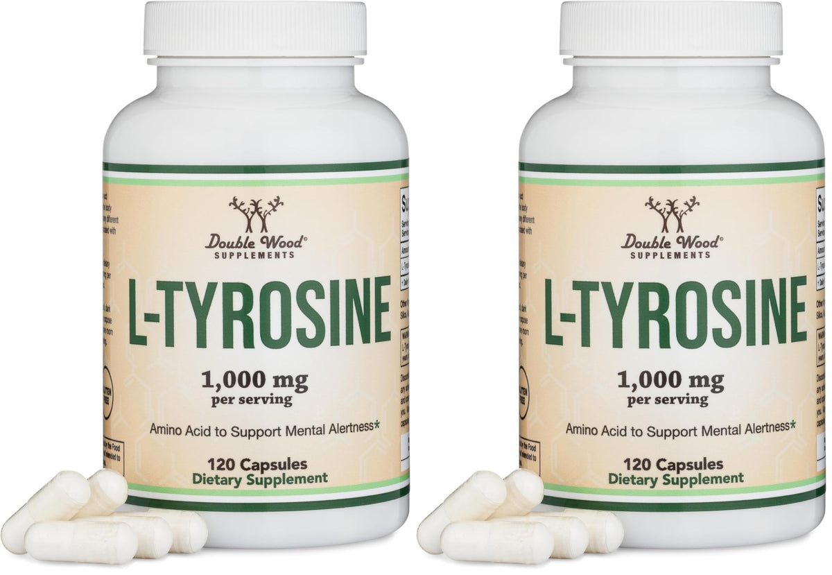 L-Tyrosine 1000mg per serving and 120 vegetarian capsules