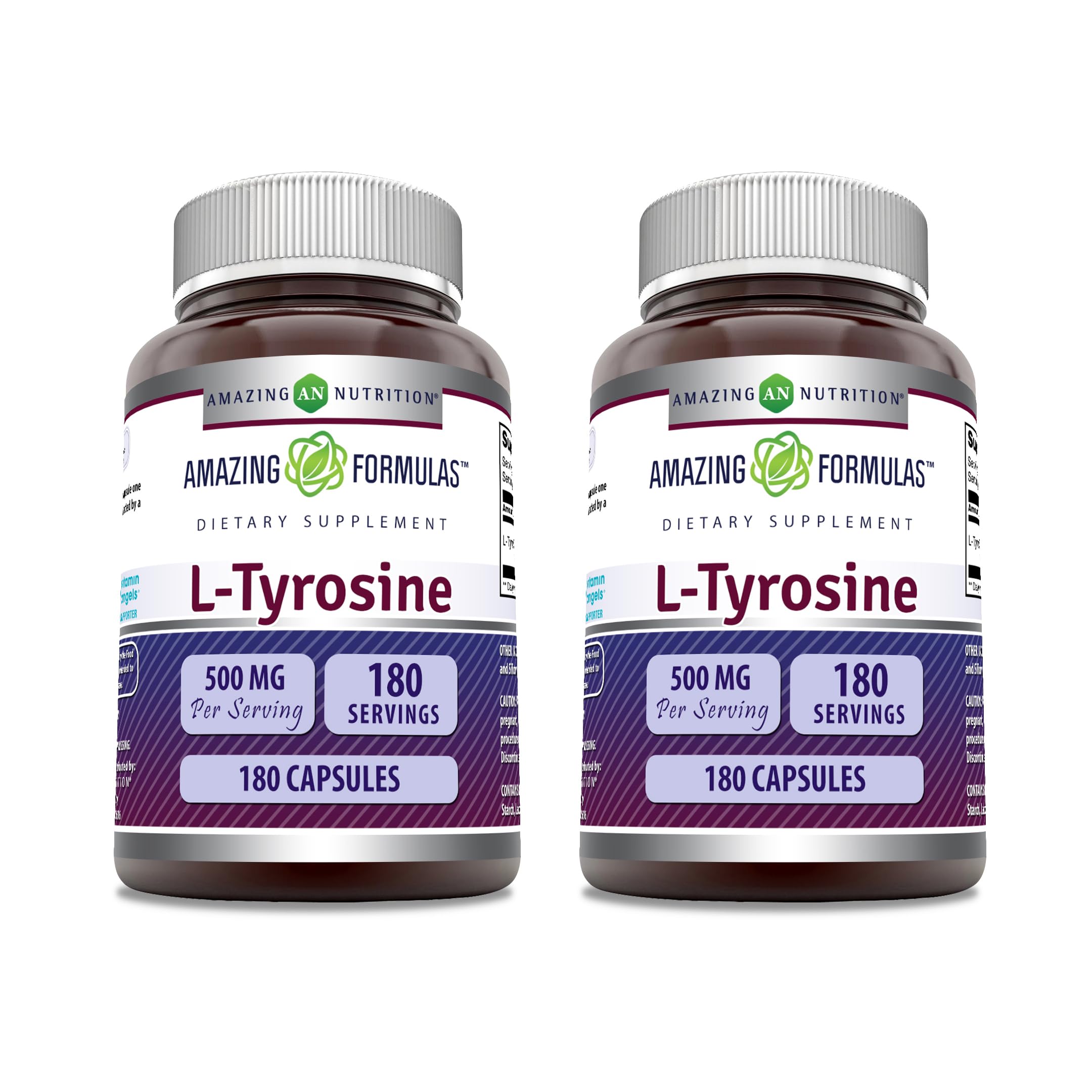 Amazing Formulas L-Tyrosine 500 mg capsules bottle - front view