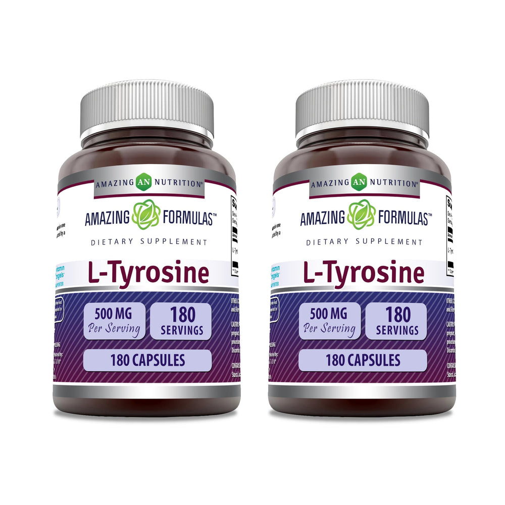 Amazing Formulas L-Tyrosine 500 mg capsules bottle - front view