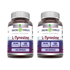 Amazing Formulas L-Tyrosine 500 mg capsules bottle - front view