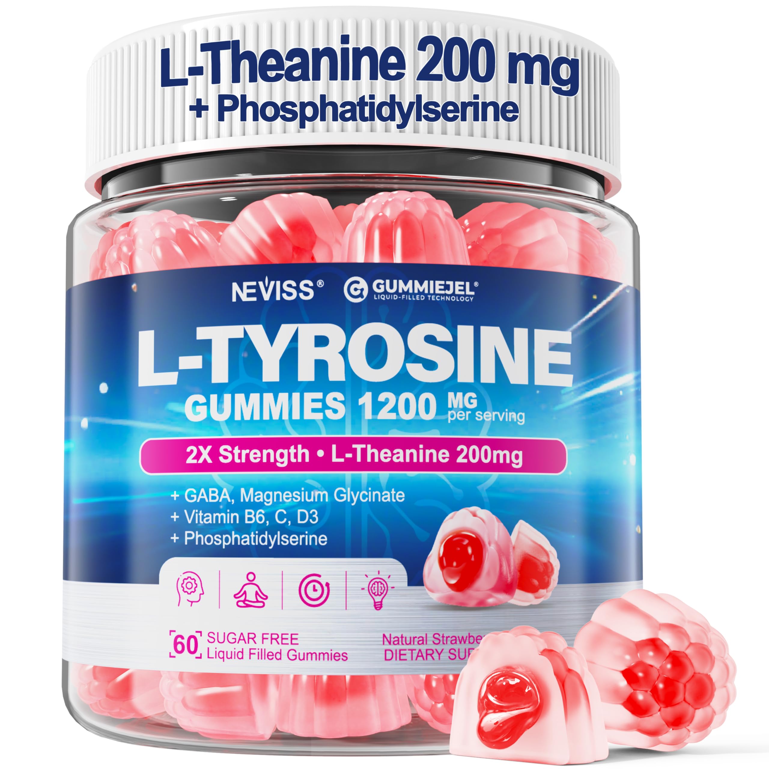 L Tyrosine Gummies 1200mg focus formula