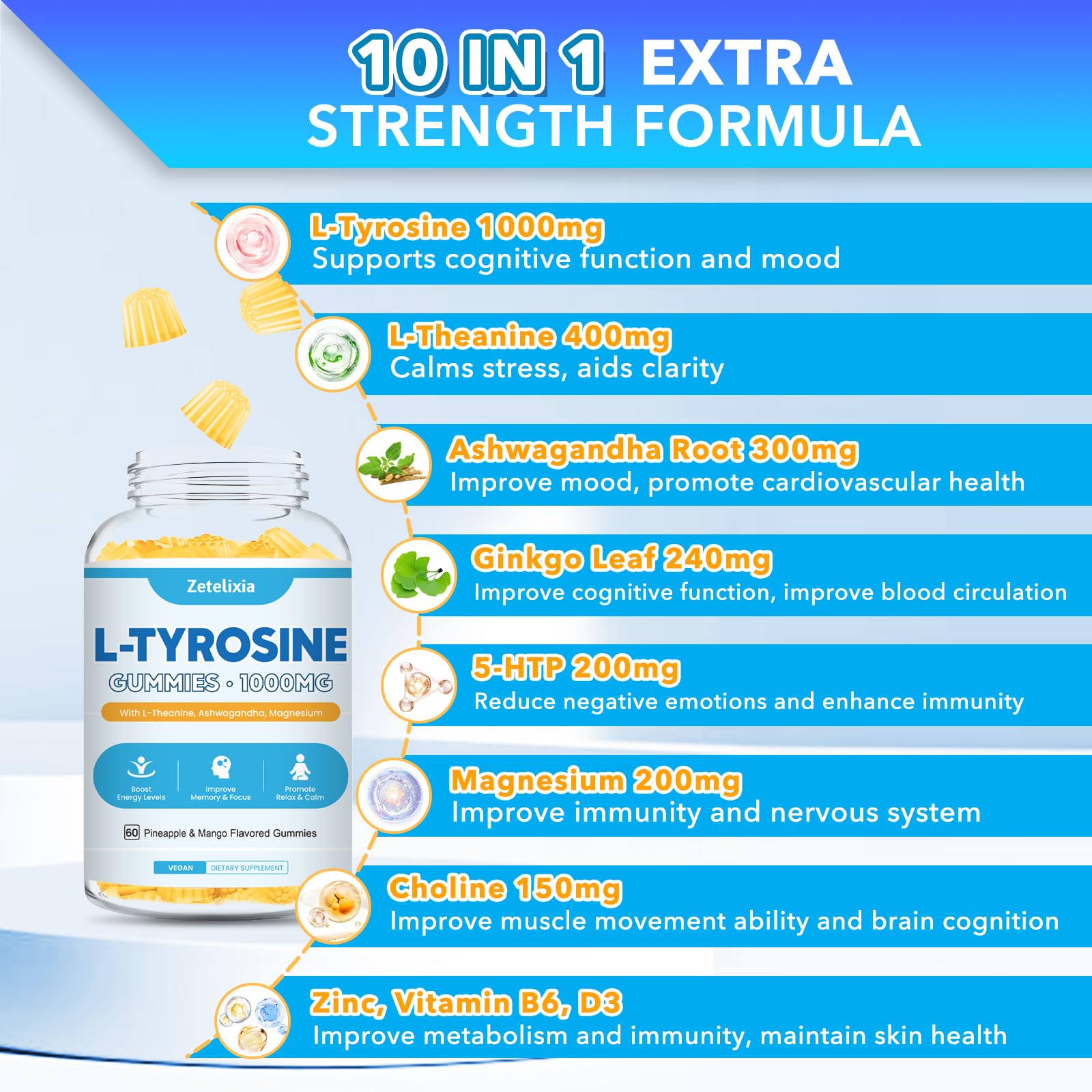 Brain health and mood support concept image