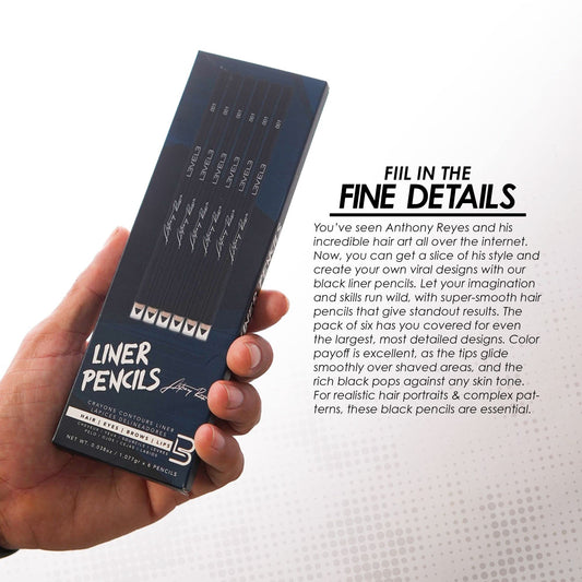 L3 Level 3 Black Liner Pencil beard edge-up for a razor-sharp look.